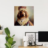 Hunde Mittelalterliche Prinzessin Poster (Heimbüro)