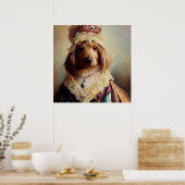 Hunde Mittelalterliche Prinzessin Poster (Küche)