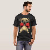 Hunde-Mops als Boxer-Funny-Boxing T-Shirt (Vorne ganz)