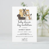 Hunde Mops Einladung (Stehend Vorderseite)