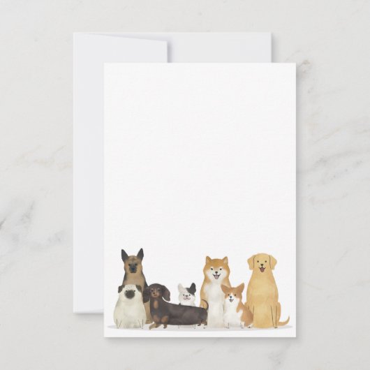 Hunde Mops Einladung (Rückseite)