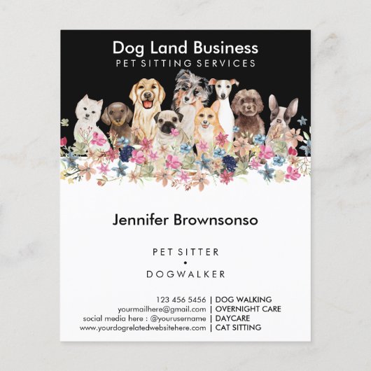 Hunde Mops frenchie Collie Westie Retriever Poodle Flyer (Hinten)