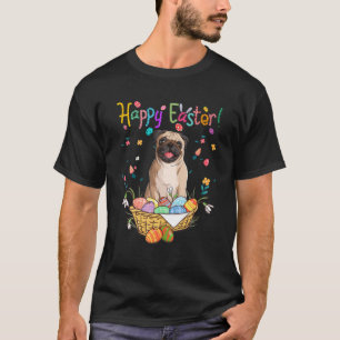 Hunde Mops Hund Frohe Ostern Tag mit Ostereier Män T-Shirt