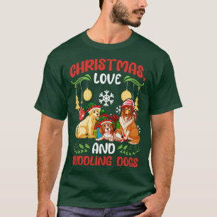 Hunde Mops Liebe für Tiere Weihnachts-Liebe und Hu T-Shirt