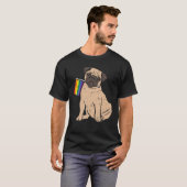 Hunde Mops Regenbogenflagge Gay Pride LGBT Animal  T-Shirt (Vorne ganz)