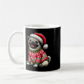 Hunde Mops Ugly Sweater Weihnachtsmannmütze Weihna Kaffeetasse (Links)