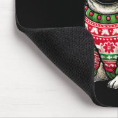 Hunde Mops Ugly Sweater Weihnachtsmannmütze Weihna Mousepad (Ecke)