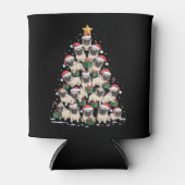 Hunde Mops Weihnachtsbaum Niedliche Weihnachtslied Dosenkühler (Vorderseite)