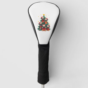 Hunde Möpse Weihnachtsbaum Süße Weihnachten (3) Golf Headcover