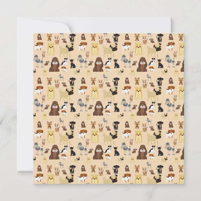 Hunde Muster. (Vorderseite)