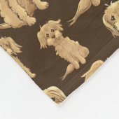 Hunde Muster Brown labradoodle goldendoodle Zeichn Fleecedecke (Ecke)