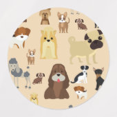 Hunde Muster. Etiketten (Design 2)