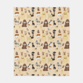 Hunde Muster. Fleecedecke (Vorderseite)