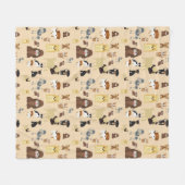 Hunde Muster. Fleecedecke (Vorderseite (Horizontal))