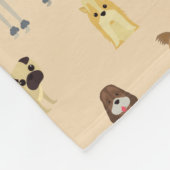 Hunde Muster. Fleecedecke (Ecke)