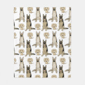 Hunde Muster Fleecedecke (Vorderseite)