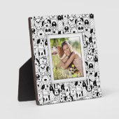 Hunde Muster Frameless Foto Easel Back Fotoplatte (Vorderseite)
