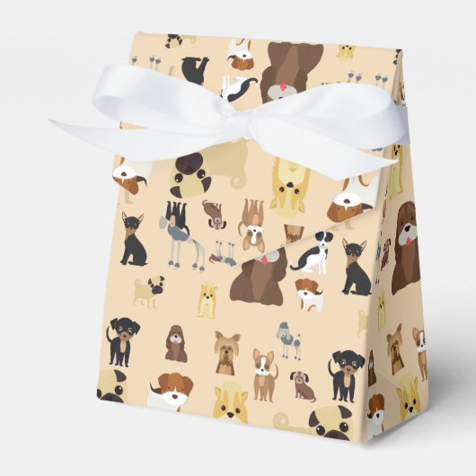 Hunde Muster. Geschenkschachtel (Vorderseite)