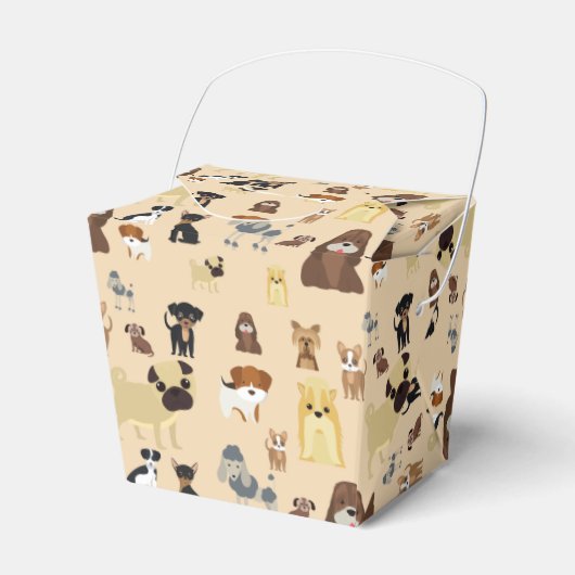 Hunde Muster. Geschenkschachtel (Vorderseite)