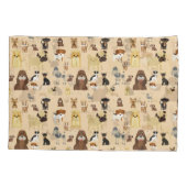 Hunde Muster. Kissenbezug (Rückseite)