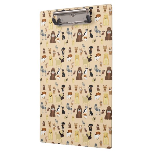 Hunde Muster. Klemmbrett (Links)