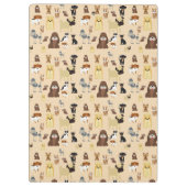 Hunde Muster. Klemmbrett (Rückseite)
