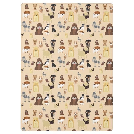 Hunde Muster. Klemmbrett (Rückseite)