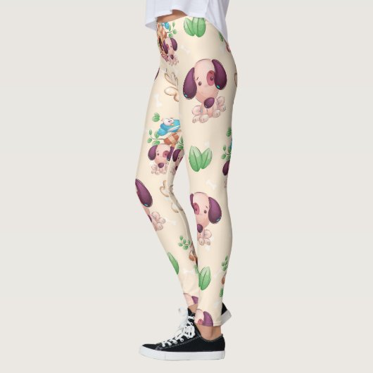 Hunde Muster Leggings (Links)