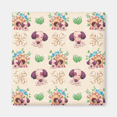 Hunde Muster Magnet (Vorne)