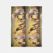 Hunde Muster Niedliche Sorten Welpenkatzen Fleecedecke (Vorderseite)