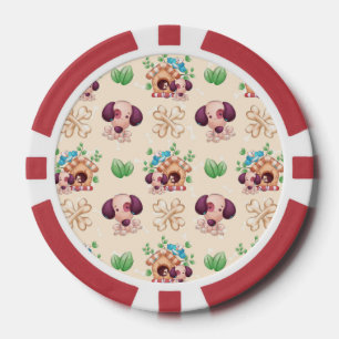 Hunde Muster Pokerchips