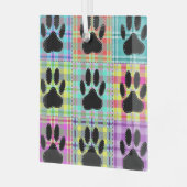 Hunde Muster Quilt Glas Ornament Ornament Aus Glas (Vorderseite links)