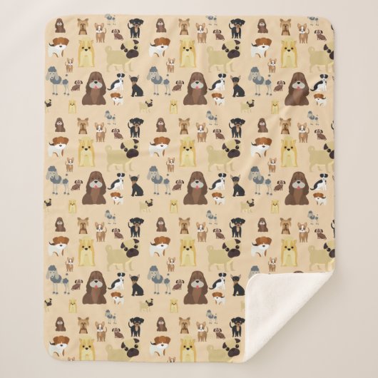 Hunde Muster. Sherpadecke (Vorderseite)