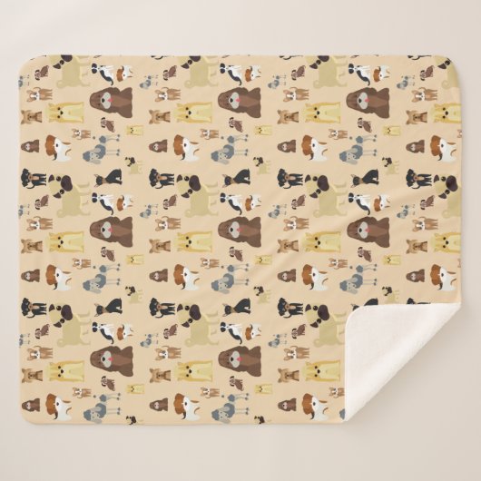 Hunde Muster. Sherpadecke (Vorderseite (Horizontal))