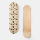 Hunde Muster. Skateboard (Vorderseite)