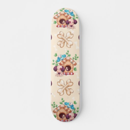 Hunde Muster Skateboard (Vorne)