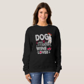 Hunde Mutter Wein Jack Russell Terrier Dog Mutter Sweatshirt (Vorne ganz)