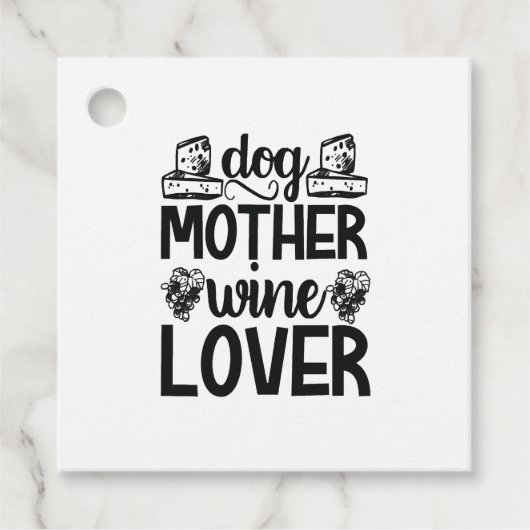 Hunde Mutter Wein Lover Geschenkanhänger (Vorderseite)