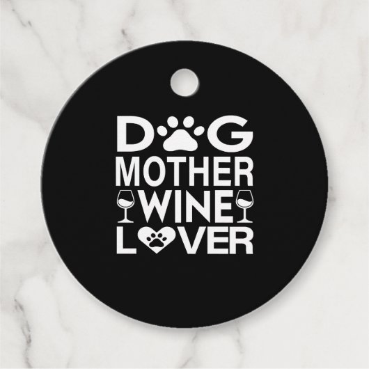 Hunde Mutter Wein Lover Geschenkanhänger (Vorderseite)