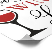 Hunde Mutter Wein Lover Niedlicher Haustier Besitz Poster (Ecke)