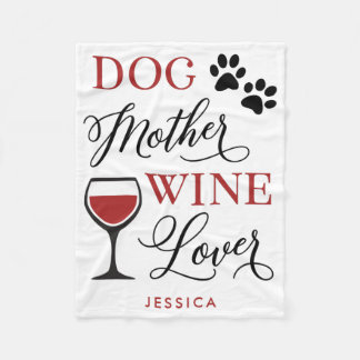Hunde Mutter Weinkeller Zitat Mama Personalisiert Fleecedecke