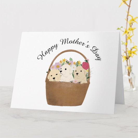 Hunde Mutterkarte Karte (Gelbe Blume)