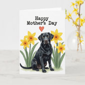 Hunde Muttertagskarte Karte (Gelbe Blume)
