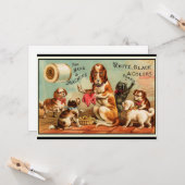 Hunde nähendes Postkarte (Vorderseite/Rückseite Beispiel)