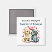 Hunde Namen für immer blau Magnet (Vorderseite/Rückseite)