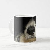 Hunde Nase nah Kaffeetasse (Vorderseite Links)