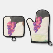 Hunde Nase und Traube Ofenhandschuh & Topflappen-Set (Vorderseite)