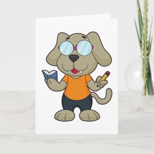 Hunde-Nerd-Brille Karte (Vorderseite)