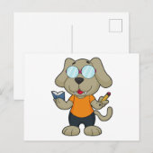 Hunde-Nerd-Brille Postkarte (Vorne/Hinten)