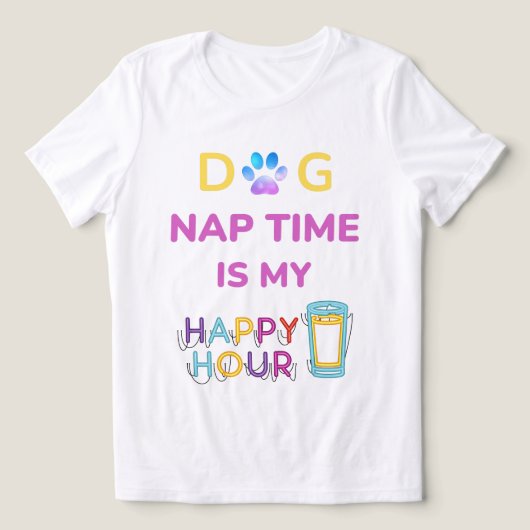 Hunde Nickerchen ist meine Happy Hour Tri-Blend Shirt (Design Vorderseite)